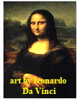 mona lisa and art by Leonardo Da Vinci