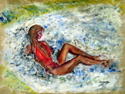red swimsuit  girl 