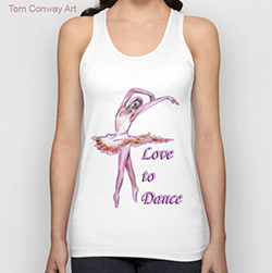 love to dance tank top design Tom Conway 1a02